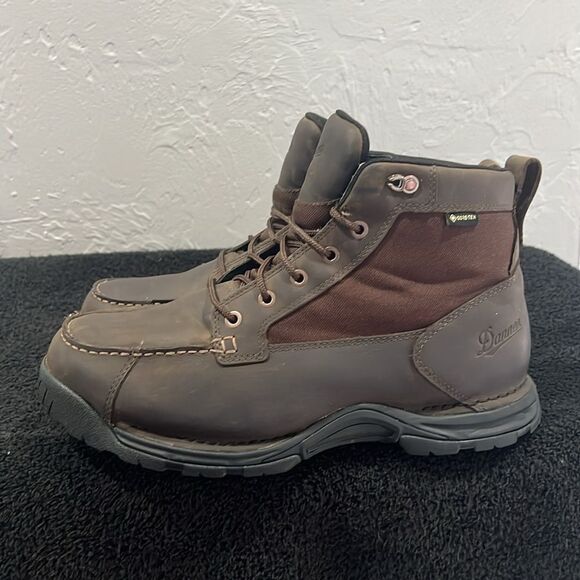 🔥 DANNER SHARPTAIL 4.5" Lace Up Hunting Hiking Work BOOTS Dark Brown Men Sz 10. - Picture 2 of 15